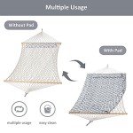 SUNCREAT Heavy Duty Double Rope Hammock - Grey