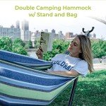 Ocean Floor Portable Double Hammock with Stand