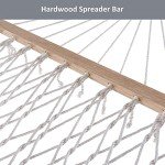 SUNCREAT Heavy Duty Double Rope Hammock - Grey