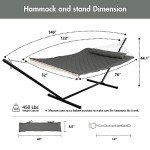 Comfortable 12FT Outdoor Hammock with Stand
