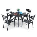 PHI VILLA 5-Piece Outdoor Dining Set for 4
