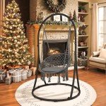 SUNCREAT Indoor Outdoor Hammock Swing Chair with Stand