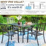 PHI VILLA 5-Piece Outdoor Dining Set for 4