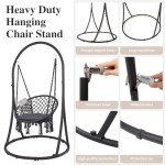SUNCREAT Indoor Outdoor Hammock Swing Chair with Stand