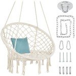 Macramé Hanging Chair - Indoor/Outdoor Hammock Swing