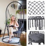 SUNCREAT Indoor Outdoor Hammock Swing Chair with Stand