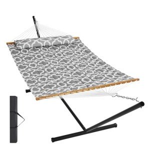 VEVOR Heavy-Duty Double Hammock with Stand