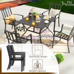 PHI VILLA 5-Piece Outdoor Dining Set for 4