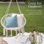 Macramé Hanging Chair - Indoor/Outdoor Hammock Swing