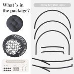 SUNCREAT Indoor Outdoor Hammock Swing Chair with Stand