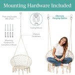 Macramé Hanging Chair - Indoor/Outdoor Hammock Swing