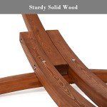 SUNCREAT 14 ft Heavy Duty Wooden Hammock Stand