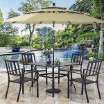 PHI VILLA 5-Piece Outdoor Dining Set for 4