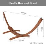SUNCREAT 14 ft Heavy Duty Wooden Hammock Stand