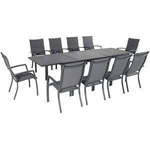 Hanover Naples 11-Piece Expandable Patio Dining Set