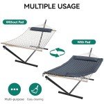 YITAHOME Heavy-Duty Portable Hammock with Stand