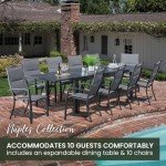 Hanover Naples 11-Piece Expandable Patio Dining Set
