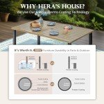 HERA'S HOUSE 6-Person Outdoor Dining Table