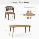 7-Piece All-Weather Outdoor Dining Set, Brown