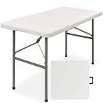 4ft Heavy-Duty Folding Table for Indoor/Outdoor Use