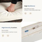 DUMOS 4-Piece Outdoor Wicker Patio Furniture Set