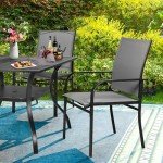 5-Piece Outdoor Dining Set with Umbrella Hole