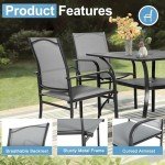 5-Piece Outdoor Dining Set with Umbrella Hole