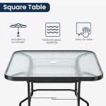 Outdoor Dining Set for 4 with Umbrella