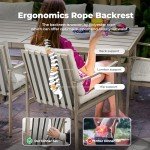 HAPPATIO 9-Piece Outdoor Dining Set with Cushions