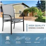 5-Piece Outdoor Dining Set with Umbrella Hole