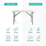 4ft Heavy-Duty Folding Table for Indoor/Outdoor Use