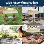 Outdoor Dining Set for 4 with Umbrella