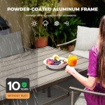 HAPPATIO 9-Piece Outdoor Dining Set with Cushions