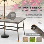 HAPPATIO 9-Piece Outdoor Dining Set with Cushions