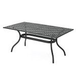 Cayman Black Sand Cast Aluminum Patio Table