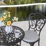 NUU GARDEN 3-Piece Outdoor Bistro Set - Black