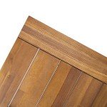 Carlisle Rustic Metal Outdoor Dining Table