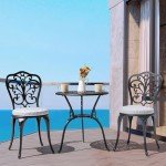 NUU GARDEN 3-Piece Outdoor Bistro Set - Black