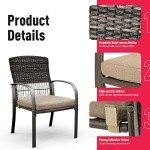 Pamapic 5-Piece Beige Outdoor Dining Set