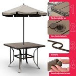 Pamapic 5-Piece Beige Outdoor Dining Set