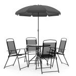 Nantucket 6-Piece Outdoor Dining Set with Umbrella