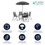 Nantucket 6-Piece Outdoor Dining Set with Umbrella