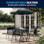 Nantucket 6-Piece Outdoor Dining Set with Umbrella