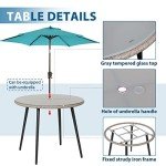 5-Piece Wicker Outdoor Dining Set with Cushions
