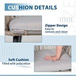 5-Piece Wicker Outdoor Dining Set with Cushions