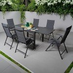 7-Piece Expandable Outdoor Dining Set for 6