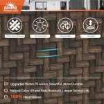 9-Piece Wicker Patio Dining Set for 8