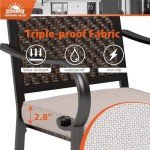 9-Piece Wicker Patio Dining Set for 8