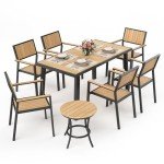 8-Piece Outdoor Aluminum Patio Dining Set