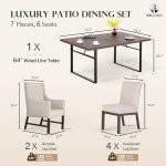 7-Piece Outdoor Dining Set with Cushioned Chairs